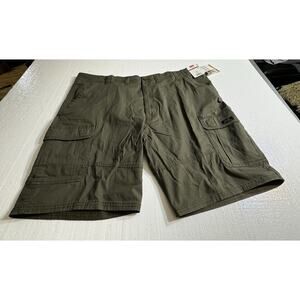 Wrangler Men's Stretch Cargo Shorts Size 46‎ Dusty Olive Ripstop